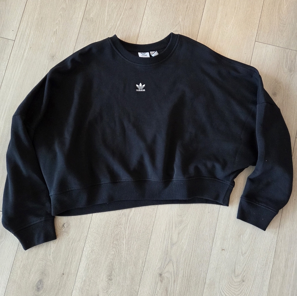 Adidas Black Sweatshirt with White Logo